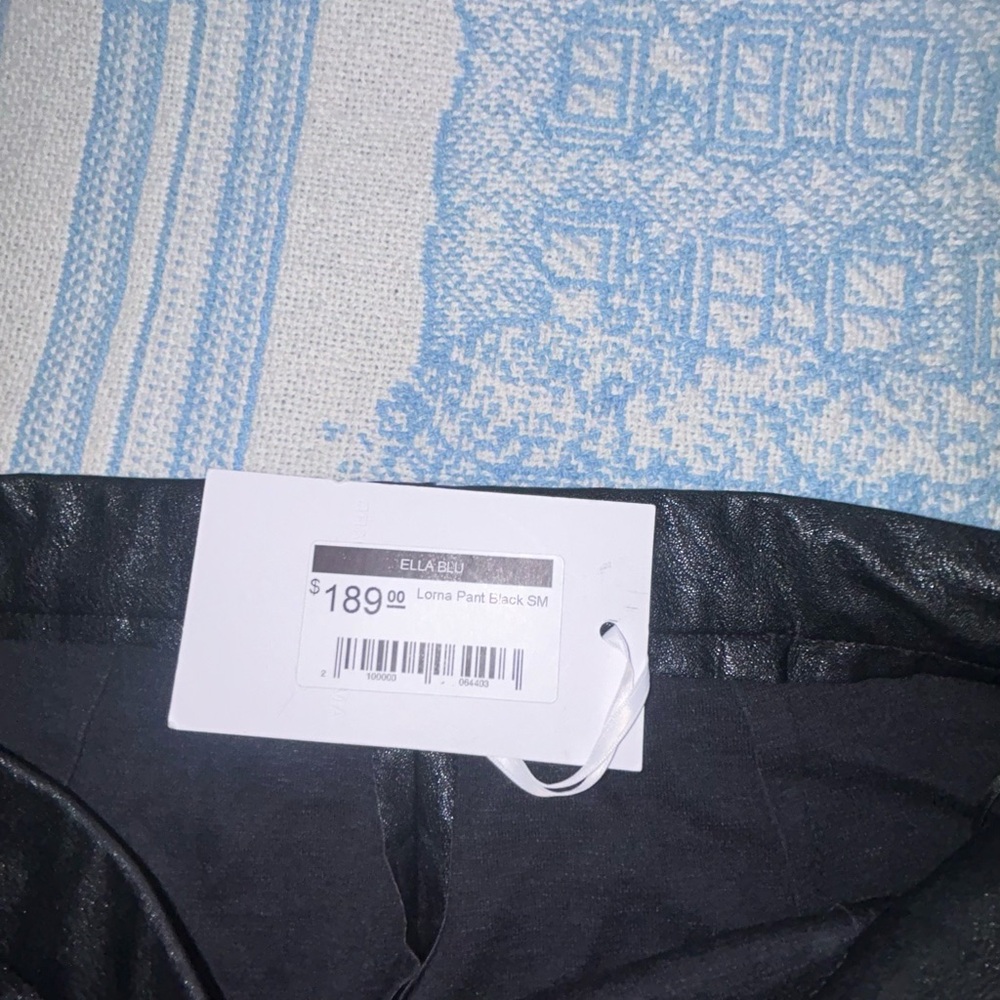 Womens Amanda Uprichard Faux Leather cropped Pants black NWT sz SM inseam 26” - Picture 10 of 13